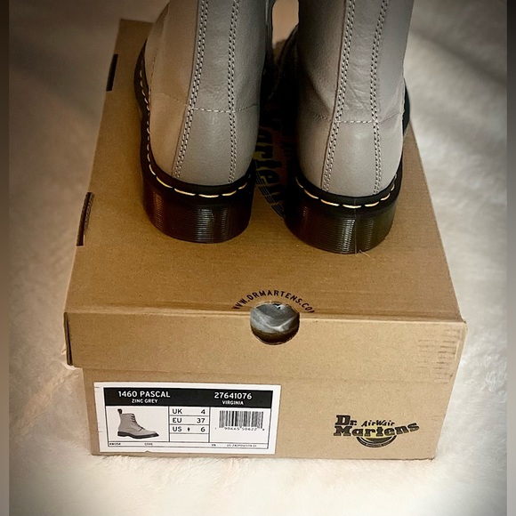 Dr. Martens | Shoes | Nib Zinc Grey Dr Marten 46 Pascal Ladies Size 6 ...